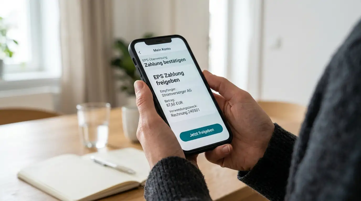 EPS-Einzahlung im österreichischen Online-Casino über die Banking-App am Smartphone